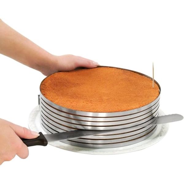 3-delt brødkniv, lagdelt kakebakesett, tilbehør, kutter, konditori rustfritt stål, stor Movable_yu