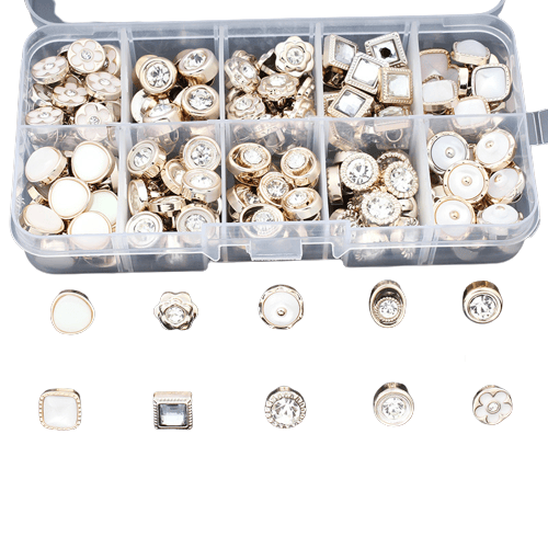 Clothing Buttons for Decoration and DIY, 100-pack