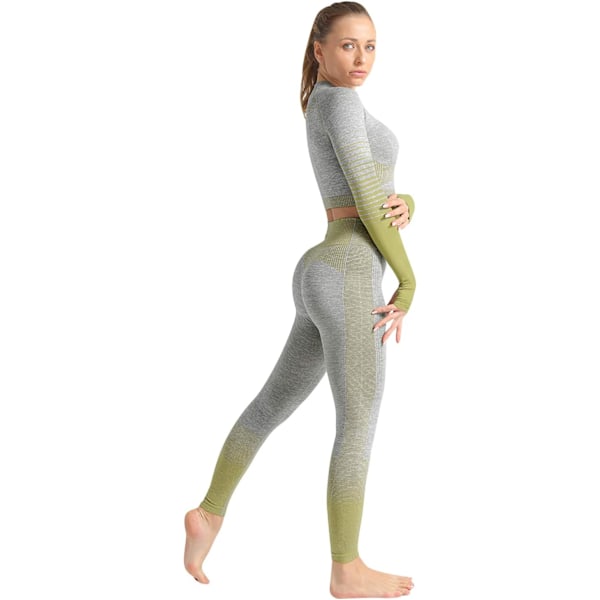 Yoga Bukser Gym Kort Top Sæt Til Kvinder Høj Talje Sømløse Leggings Yoga Tights Leggings Træning Sports Top Løbe Gym Bukser Med Elastisk Talje