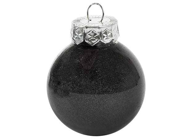 24-pak julekugler - Sort & Hvid - 6 cm_MGF