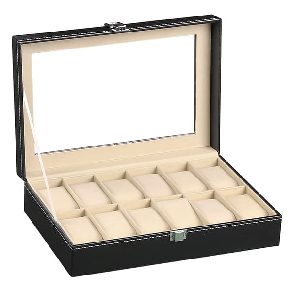 Opbevaringsboks til ure - 12 rum Beige Beige