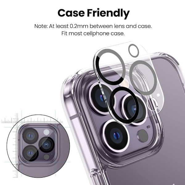 iPhone Kristallklar Kameraglas - Välj Modell iPhone 15 Pro iPhone 15 Pro