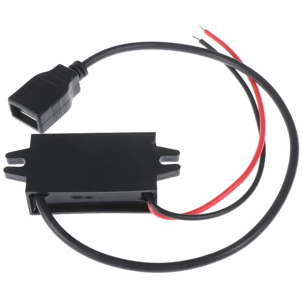 1:a USB 12V til 5V DC/DC Spændingsreducerende Strømadapter