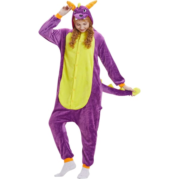 Dam Onesie, Herrarnas Jumpsuit, Kigurumi Onesie, Enhörning Pyjamas, Flanell Pyjamas, Djur Onesie, Halloween Kostym, Julkläder Drake S