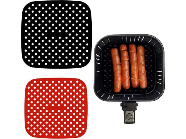 Silikoneform 21 cm - Firkantet underlag til airfryer_MGF