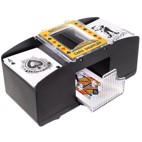 Automatic Card Shuffler - Fast and Portable for 2 Decks Black