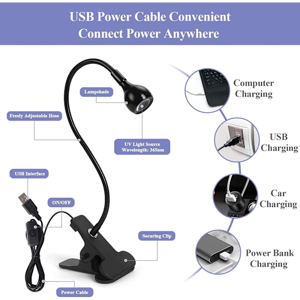 LED UV Negle tørreapparat, Neglelampe med sikkerhedsklips til gel neglemanikyr
