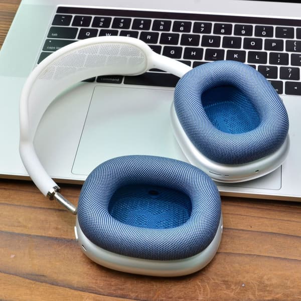 Ear Cushions for AirPods Max - Apple Fabric & Silicone Blue Blue