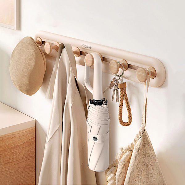Automatic Umbrella with Ring Clip - Foldable Travel Umbrella White White