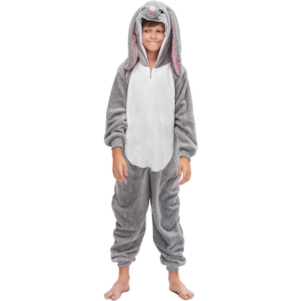 Unisex børnejumpsuits, 2023 kostume dyreonesie natkjole pyjamas hættede nattøj cosplay kigurumi nattøj jul halloween 3 drabbit 120