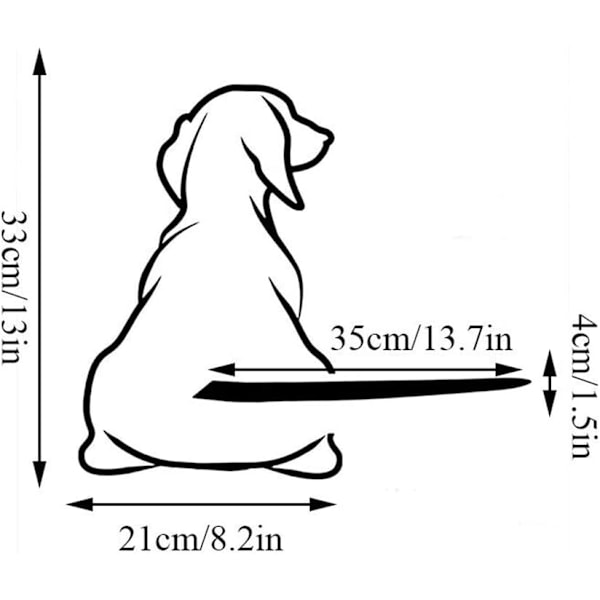 3D Morsom Hund Bil Vindusvisker Klistremerke, Tegneserie Vinyl Bakrute Dekal for Vindskjerm & Bumper Bil Styling Black