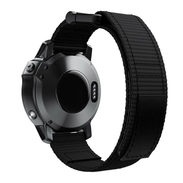 22 mm ranneke Garmin Fenix 5/6/7 Forerunner Approach Black -kelloihin Black