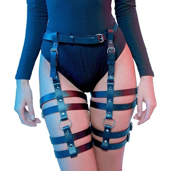 Dame Ben Sele Bur Thigh Holster Garter Harajuku Justerbar Talje Ben Cincher Bur Bælte