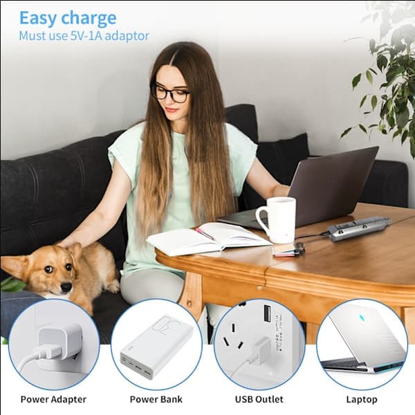 Støjsvag elektrisk neglesliber til hunde, Sort