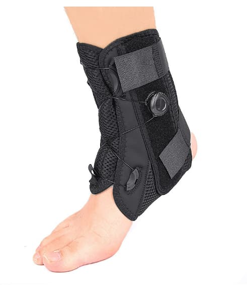 Adjustable Ankle Support with Rotary Knob - Compression Support with Aluminum Plate and Steel Wire S S