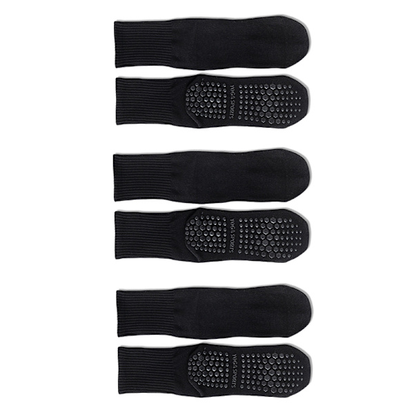 Anti-skrid yogasokker (3 par) Sort Black