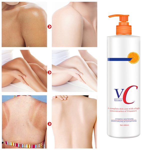 480ML Vitamin C Moisturizing Hydrating Body Lotion Body Cream Skin Care Brightening Body Moisturizer