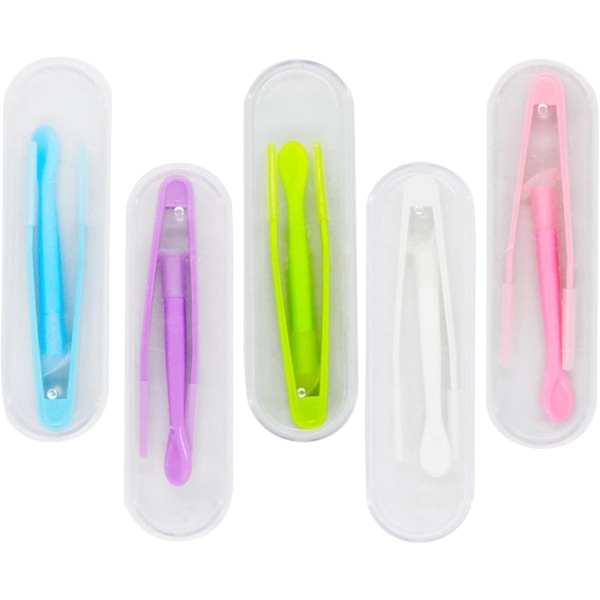 5 pcs Portable Contact Lens Stick Tool Case Set (Inserter/Remover+Tweezer with Soft Tip)