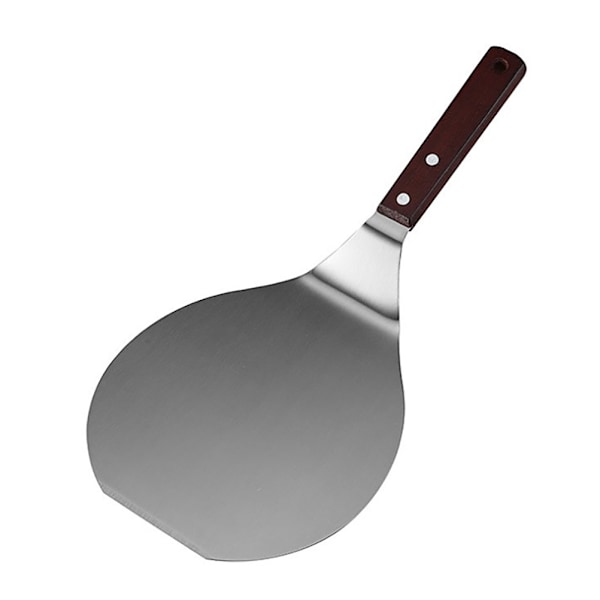 Stainless Steel Pizza Spatula with Wooden Handle Multipurpose Metal Pizza Peel Cake Spatula Shovel Paddle Transfer Tool