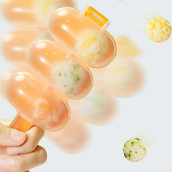 2 stk/sett Baby Rice Ball Form Barn Lunsj DIY Sushi Maker Form K Yellow one size