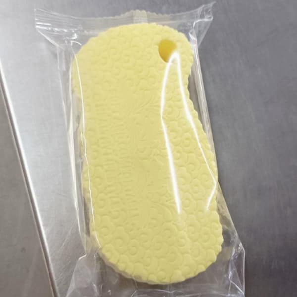 1 stk 3D myk svamp kuboid eksfolierende dusjsvamp kroppsskrubb A6