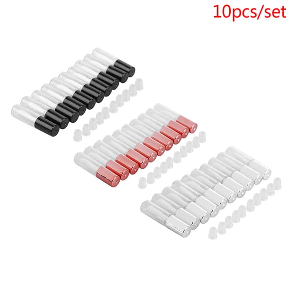 10 stk/sett 1,5 ml tomme lipgloss-tuber leppepomade-tuber leppestift Co Gold