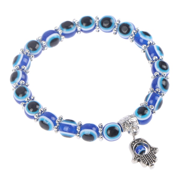 2021 Charm Blue Evil Eye Lucky Armbånd Glasperle Armring Damer one size