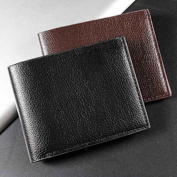 Herrplånbok Äkta läder Herrplånböcker Premiumprodukt Real C Black one size