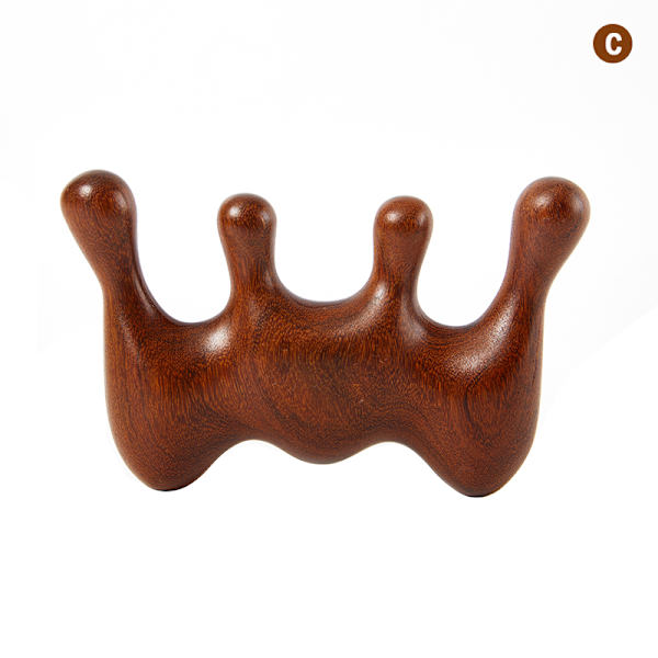 1kpl Meridian Hierontakampa Santelipuu Five Wide Tooth -kampa Brown C