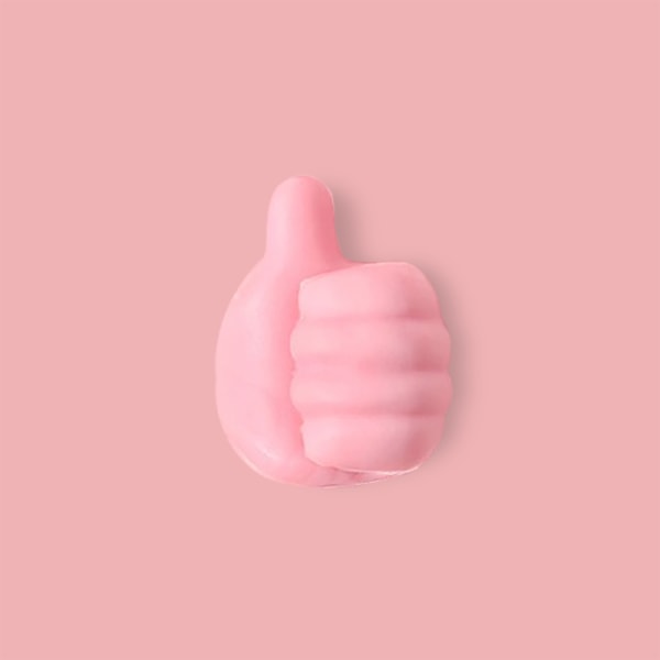 5 Stk Creative Thumbs Up Shape Interessant USB-kabler Rack Wall pink one size