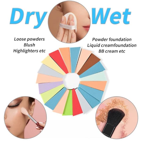 10/50/100 stk. kileformet blød mini makeupsvamp til foundation 10PCS
