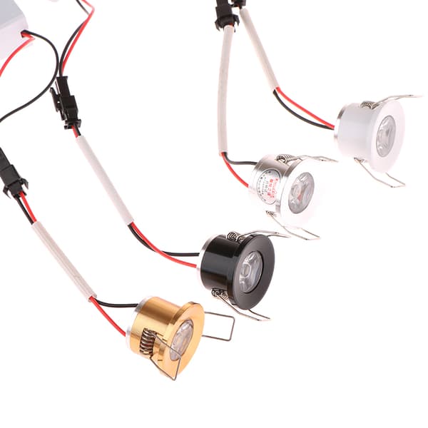 1W Innfelt Mini Spotlight Lampe Takmontert LED Downlight C gold-white6000K