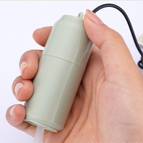 Bærbar Akvarium Iltluftpumpe Fisketank USB Silent Air Comp White