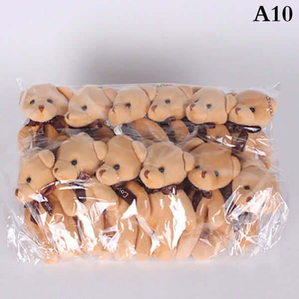 12-pack Mjuka Stoppade Björnar Plyschleksaker Mini Teddybjörnar Dockor A6