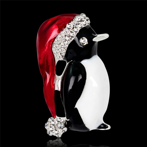 1 stk Hot Christmas Rhinestone e Christmas Penguin Brosje Pin Xma Multi 1pc
