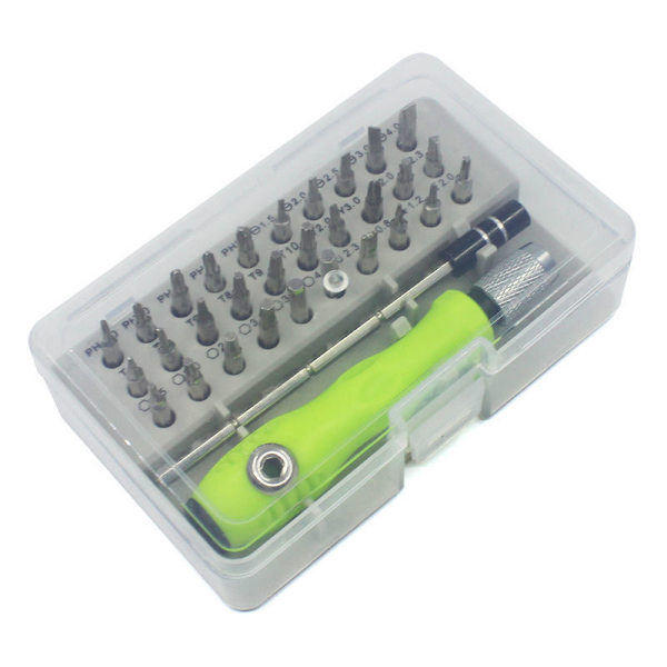 Creative 32 i 1 sæt Precision Mini Magnetic Bits Kit Green 32 in 1