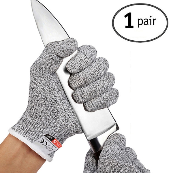 HPPE Level 5 Safety Anti-handskar Höghållfast antiglas Gray 1pair