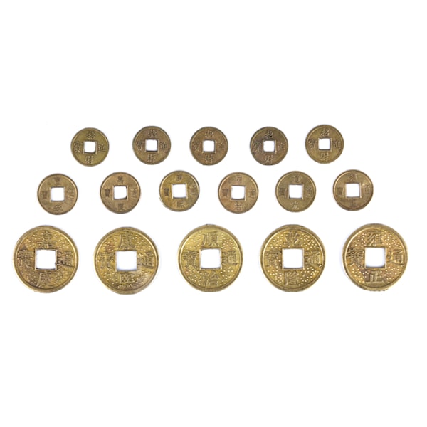 50 stk Tradisjonelle Feng Shui-mynter Fortune Lucky Wealth-smykker A 25mm
