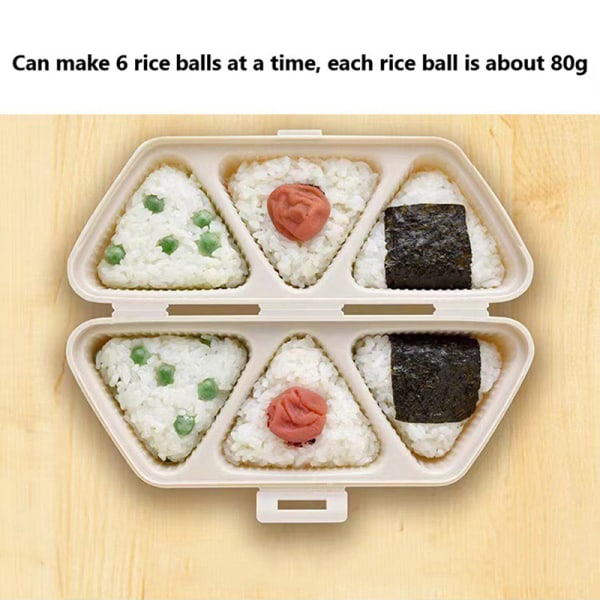Triangle Mold Sushi-riisinkeitin Alga Nori Onigiri M Beige