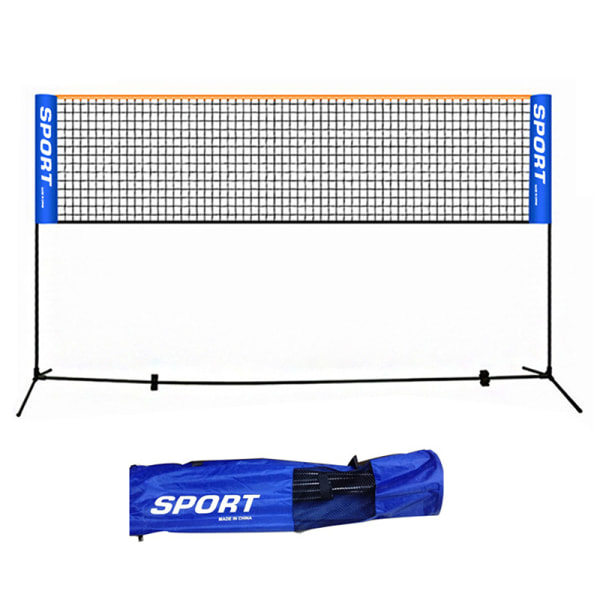 Bærbar sammenleggbar standard profesjonell badmintonnett innendørs ut White 6.1m