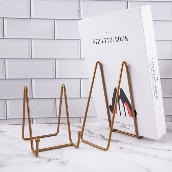 Iron Art Magazine Display Stand Opvask Stativ Tallerken Skål Billede Fr White M
