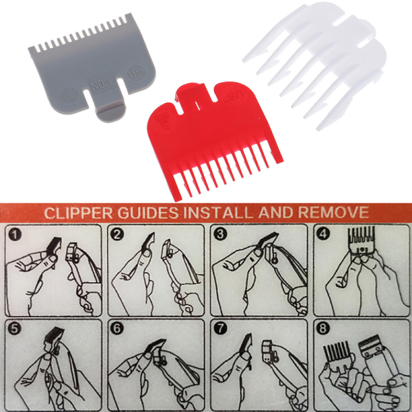 3 Stk Hair Clipper Limit Comb ting Guide Barber Erstatning Hår Multicolor onesize