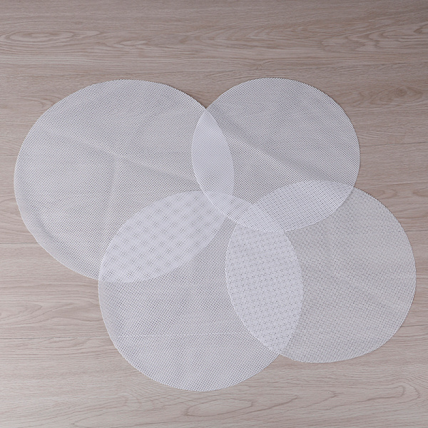 Runde non-stick silikone mesh bageforinger dampkoger D White A:28cm