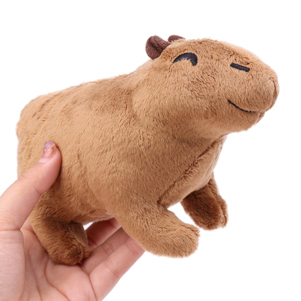 18 cm Simulering Fluffty Capybara Kosedyr Dukker Barneleke Brown One Size