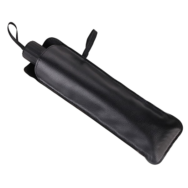 Sort PU Læder Paraply Cover Case Bærbar vandtæt paraply 1PCS