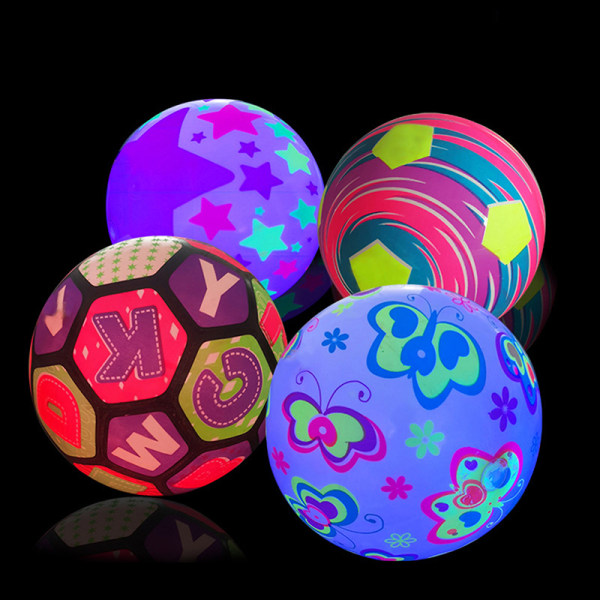 Lysande uppblåsbar leksak Bouncy Ball Beach Ball Förälder Barn Multicolor 3#