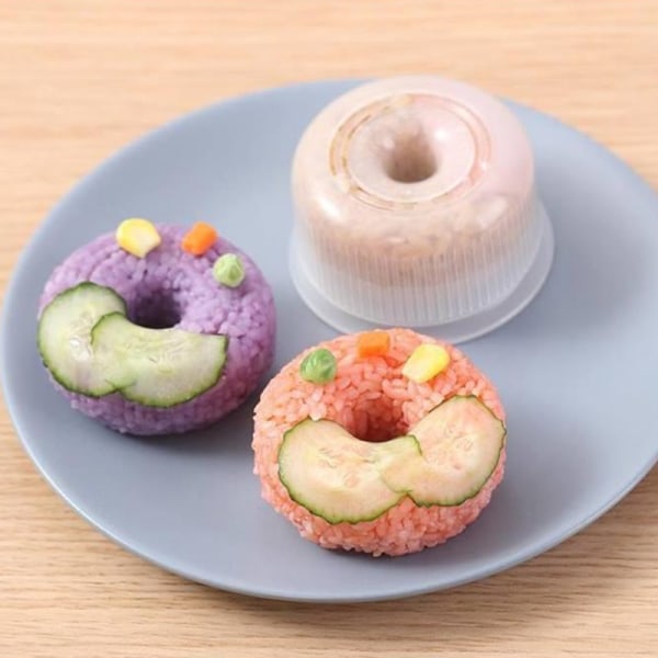 2 STK Creative Sushi Donut Shape Maker Rice Ball Mold Hjem Non-S Clear onesize