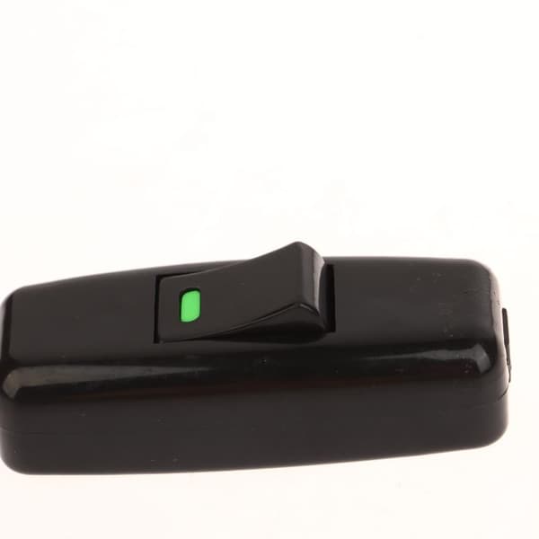 1/5 STK Hjem Lys Bådformet Afbryder Sort Inline Tænd/Sluk Bord L 5PCS