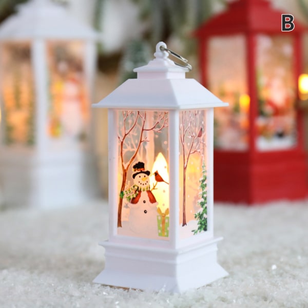Julenissen Snømann Lantern Lys juledekor Julegaver 20 White 5.5*5.5*13cm