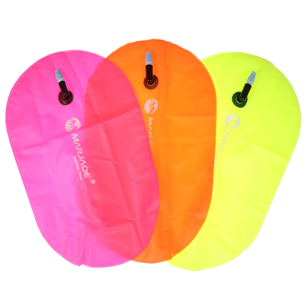 1 PC PVC Svømmebøje Sikkerhed Lufttør Trækkeraske Float Oppustelig S Fluorescent Yellow